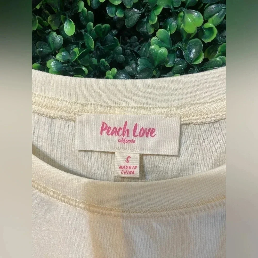 Peach Love - All Over Sequin Star Top - Size Small NEW - Picture 5 of 8